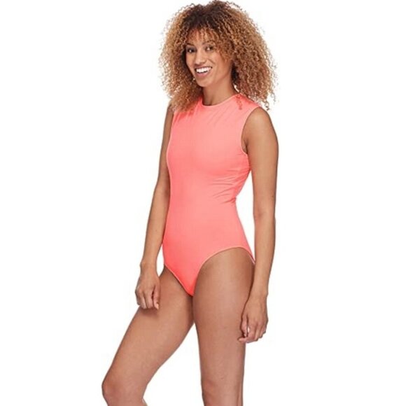 NWT Eidon Surf Zora blush deep scoop back one piece swimsuit, S - Picture 1 of 8